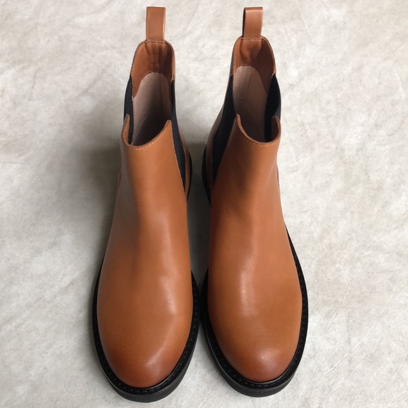 J. Crew Women’s Leather pull-on boots Rich Caramel New With Box Size 7 - Picture 4 of 9
